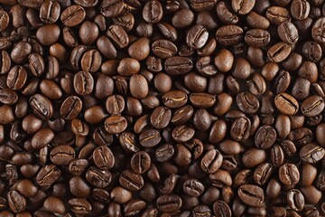 Obraz premium Aromatic roasted coffee beans background