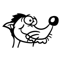 Dog Face Stupid Guy Funny Crazy Mad Weird Cool Fun Design Lover Art Vector Illustration Card T-Shirt Poster Sticker Graphic Print Decorative Drawing Isolated Logo Decoration Symbol Creative Cool Style