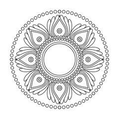 Elegant Mandala Coloring Patterns with Floral Touch