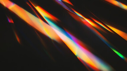 A colorful, abstract image of light and shadow