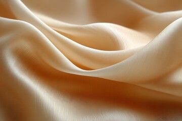 Fototapeta premium Smooth, elegant beige fabric waves.