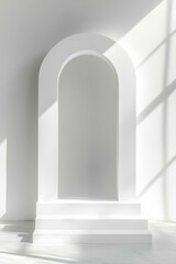 Fototapeta premium Modern Minimalist White Archway Display