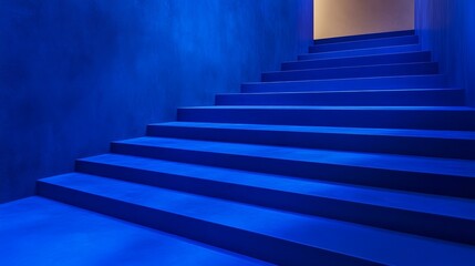 Fototapeta premium Deep Blue Stairway Interior Design