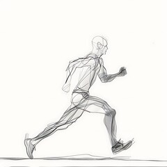 Fototapeta premium runner outline in motion