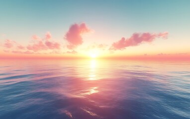 Obraz premium Serene sunset over calm ocean. (11)