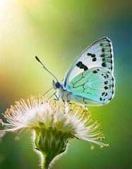 Obraz premium Plain Tiger Butterfly on Orange Flower, Natures Beauty, Insect, Generated image
