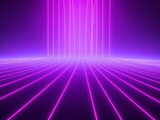 3D Render, abstract minimal neon background, pink blue neon lines going up, glowing in ultraviolet spectrum, cyber space.laser show. futuristic wallpaper  