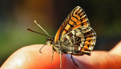 Fototapeta premium Plain Tiger Butterfly on Orange Flower, Natures Beauty, Insect, Generated image
