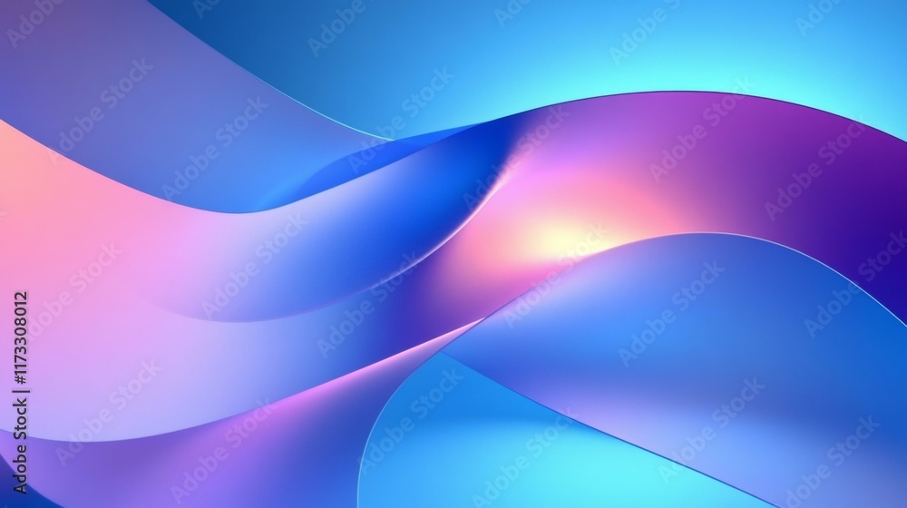 Poster abstract gradient color wave design
