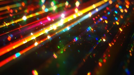 Fototapeta premium A colorful, abstract image of lights and dots