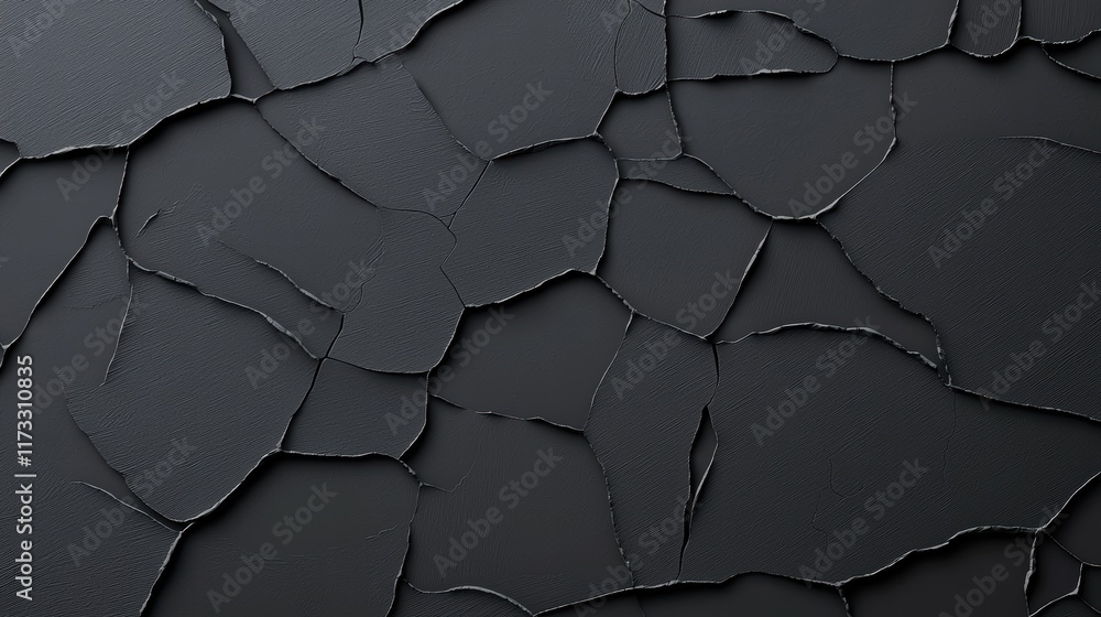 Poster rough black abstract background with cracked texture for design projects and digital use