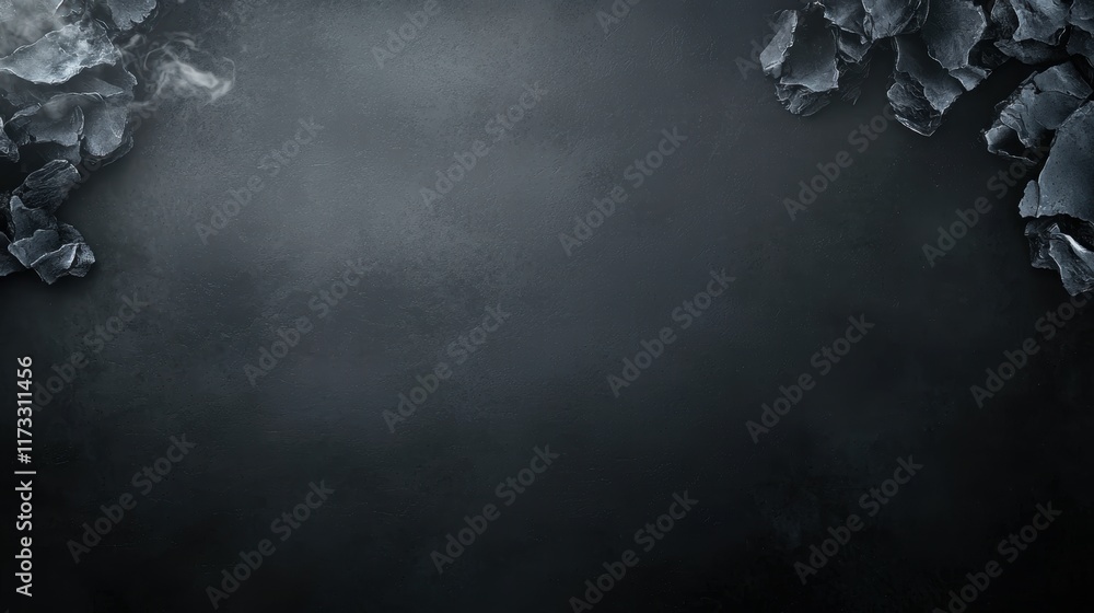 Poster smooth gradient background from light grey to charcoal with textured edges in dark tones