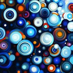 Abstract colorful circles pattern background.