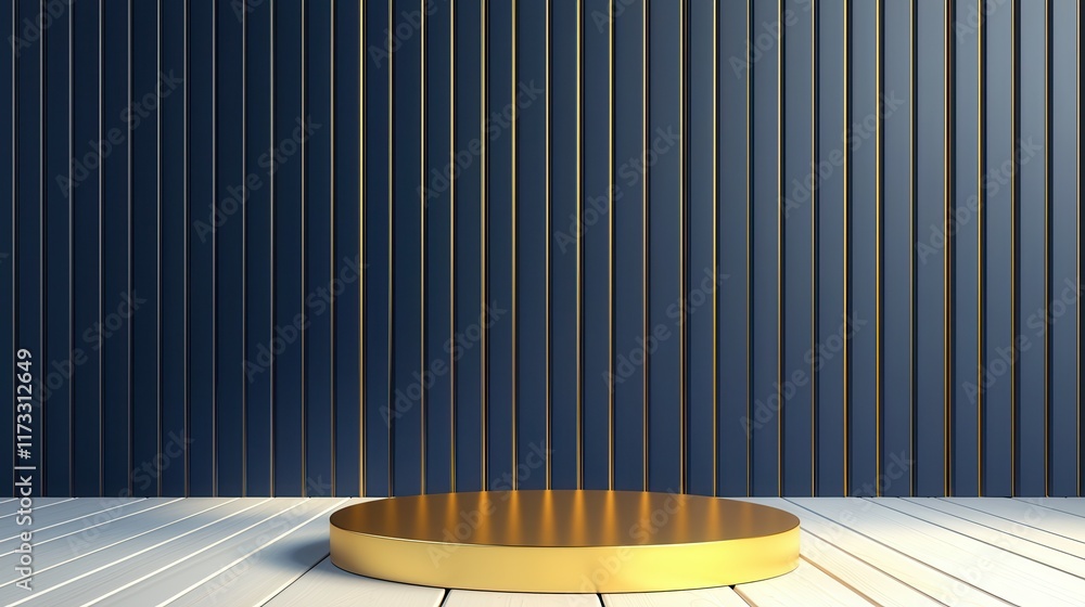 Poster showcase event circular platform modern studio digital display elegant