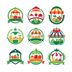 Fresh Local Produce Logo on White Background for Business Branding