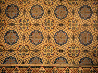 Architectural mosaic detail, abstract background for street, bath and pool.Mosaic floor.