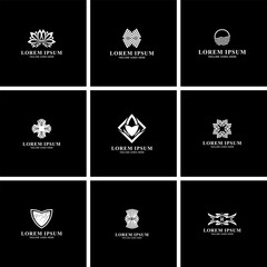 Luxurious geometric logo design collection