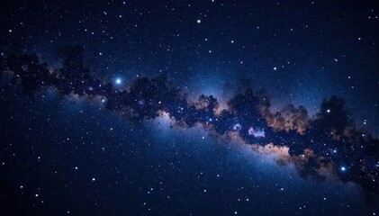 Fototapeta premium Millions of stars sparkle on a velvet black night sky , background, deep space, space