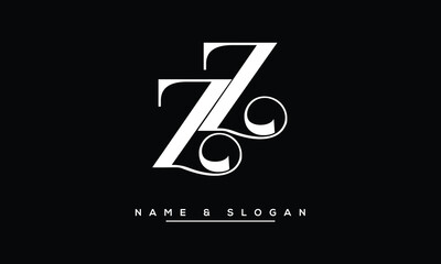 ZZ Abstract Letters Logo Monogram