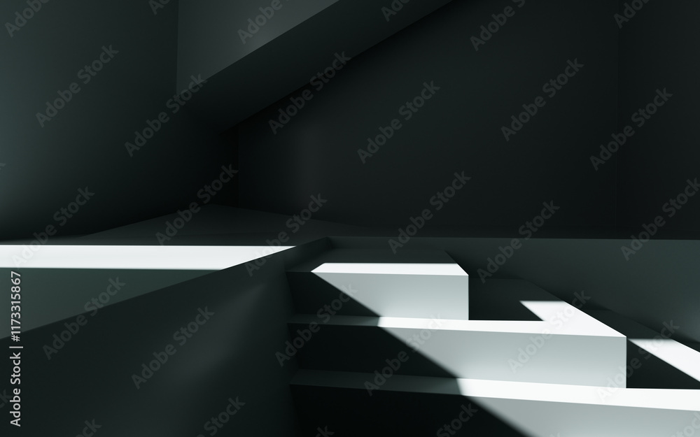 Poster abstract architecture background, 3d rendering.