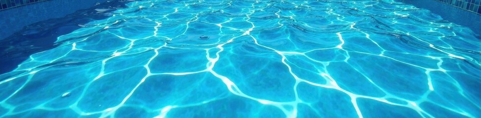 Turbulent blue water, ripped surface, swimming pool ripples, photography, vibrant