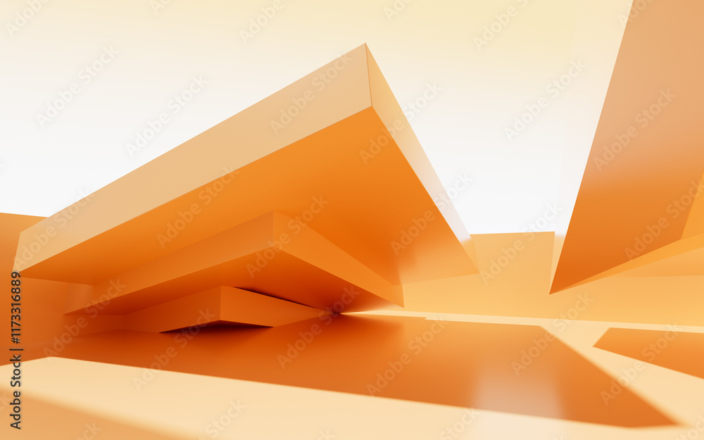 Poster abstract architecture background, 3d rendering.