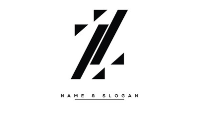 ZZ Abstract Letters Logo Monogram