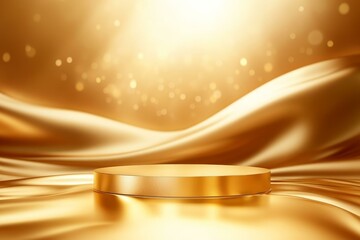 Fototapeta premium Golden Luxury Product Showcase