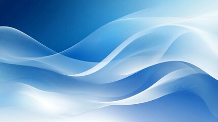 Naklejka premium Abstract Blue and White Wave Design