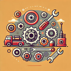 Obraz premium Intricate Mechanics: A Close-Up of Precision Parts and Components