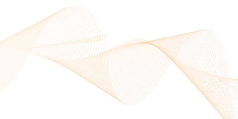 Abstract orange color vector waves. Banner design template. Vector illustration.