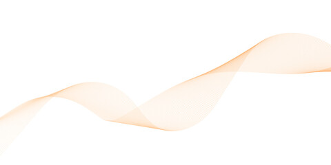 Abstract orange color vector waves. Banner design template. Vector illustration.
