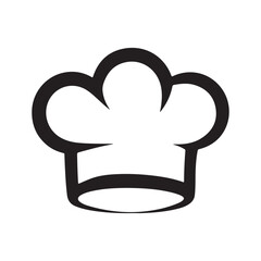 Chef hat outline icon vector on white background