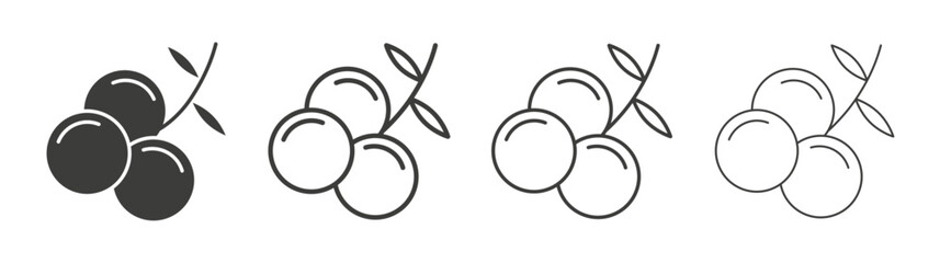 Juniper icon flat and linear vector illustration on white background.