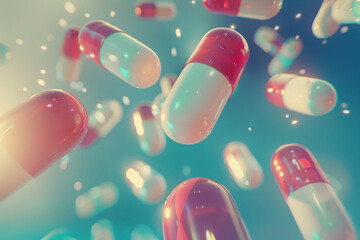 Antibiotics with Copy Space Background: Healthcare and Medicine Concept