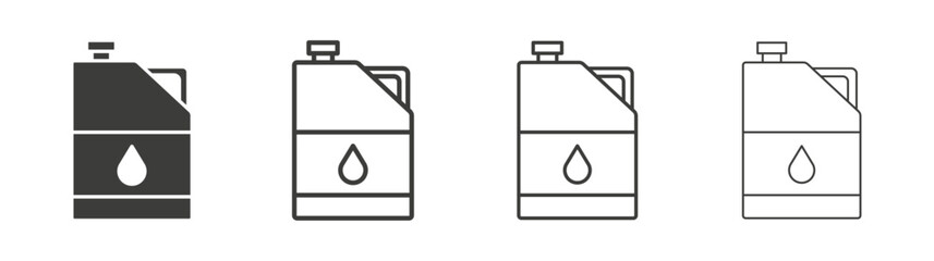 Oil can icon flat and linear vector illustration on white background.