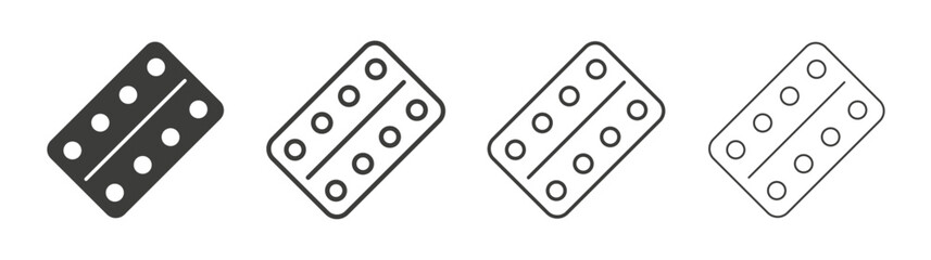 Oral contraception icon flat and linear vector illustration on white background.