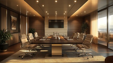Modern corporate meeting room design in bright professional setting