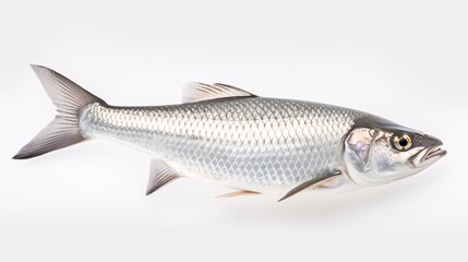 Realistic Silver Fish with Sleek Scales and Detailed Fins