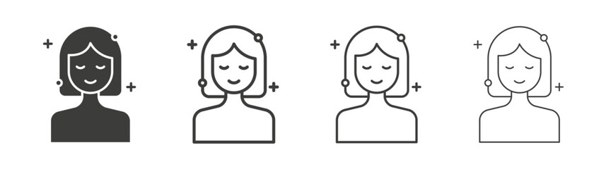 Skincare icon flat and linear vector illustration on white background.