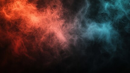 Abstract Fire and Ice: A mesmerizing blend of contrasting colors creating a surreal smoky dreamscape.