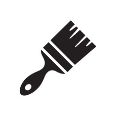 Paint brush icon. Black Paint brush  icon on white background. Vector illustration