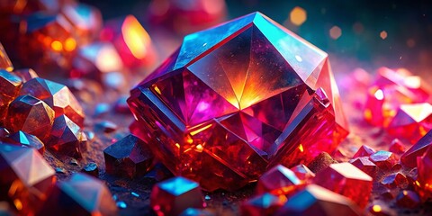 Macro Abstract Ruby Structure: Scientific Seminar Visual