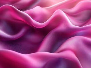 Obraz premium Abstract pink fabric waves, flowing silk texture.
