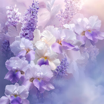Background of large bloom,ig flowers