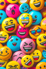 A Vibrant Collection of Joyful Happy Emoji Icons Spreading Positivity and Good Vibes