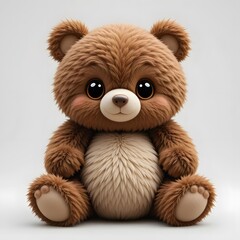 Obraz premium Adorable 3D Animal Character with Vibrant Colors and Playful Expression for Creative Projects. Generative AI