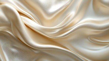 Obraz premium Elegant cream silk fabric texture.
