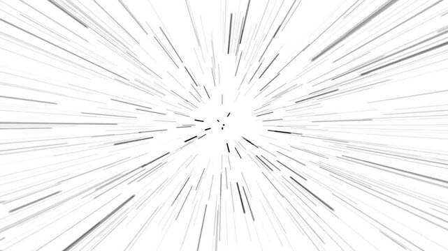 Anime Speed Lines in After Effects white  black, Animation of Comic speed lines background texture pattern effect in cartoon concept, alpha channel, withe background