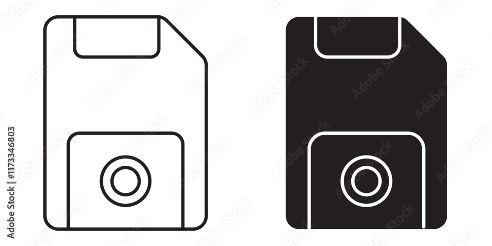 Poster print floppy disk icon with white background vector
